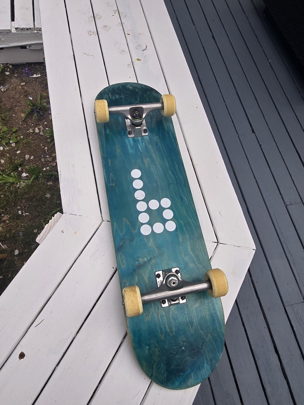 Teal Wood Brail "Best Beginner Complete" Skareboard (Lightly Used)